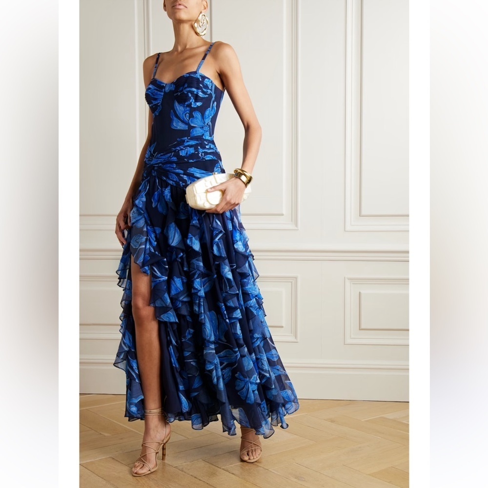 PatBo NIGHTFLOWER BUSTIER MAXI DRESS